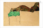 Reclining Male Nude with Green Clothes (Self Portrait) by Egon Schiele