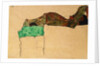 Reclining Male Nude with Green Clothes (Self Portrait) by Egon Schiele