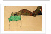 Reclining Male Nude with Green Clothes (Self Portrait) by Egon Schiele