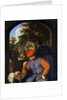 Painting of Peasants in the Courtyard of a Country Tavern by Adriaen Jansz van Ostade