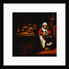 Painting of an Old Woman Making Lace in a Kitchen by Nicolaes Maes