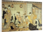 Young Men Entertained by Courtesans on a Veranda in Shinagawa by Torii Kiyonaga