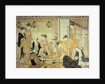 Young Men Entertained by Courtesans on a Veranda in Shinagawa by Torii Kiyonaga