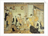 Young Men Entertained by Courtesans on a Veranda in Shinagawa by Torii Kiyonaga