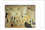 Young Men Entertained by Courtesans on a Veranda in Shinagawa by Torii Kiyonaga
