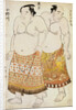 Full-Length Portraits of Wrestlers from the Eastern Group, Uzugafuchi on the Right and Onogawa on the Left by Shunsho