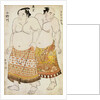 Full-Length Portraits of Wrestlers from the Eastern Group, Uzugafuchi on the Right and Onogawa on the Left by Shunsho