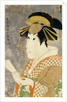 An Okubi-e Portrait of the Actor Sanogawa Ichimatsu as the Gion Courtesan Onayo by Toshusai Sharaku