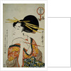 Portrait of a Courtesan Smoking Her Pipe by Utamaro