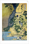 The Kannon Shrine at the Kiyo Falls at Sakanoshita on the Tokaido, from the Series A Journey to the Waterfalls of All the Provinces by Katsushika Hokusai