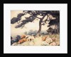Hillside with Flowering Azalea by Yoshida Hiroshi