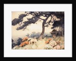Hillside with Flowering Azalea by Yoshida Hiroshi