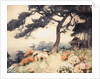 Hillside with Flowering Azalea by Yoshida Hiroshi