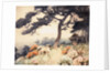 Hillside with Flowering Azalea by Yoshida Hiroshi