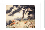 Hillside with Flowering Azalea by Yoshida Hiroshi