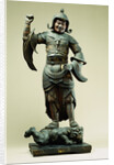 Fine Standing Figure of a Guardian King, Fujiwara Period (11th/12th Century) by Anonymous