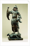 Fine Standing Figure of a Guardian King, Fujiwara Period (11th/12th Century) by Anonymous