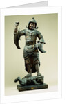 Fine Standing Figure of a Guardian King, Fujiwara Period (11th/12th Century) by Anonymous