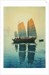 Morning, from a Set of Six Prints of Sailing Boats by Hiroshi Yoshida