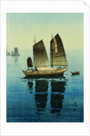 Forenoon, from a Set of Six Prints of Sailing Boats by Hiroshi Yoshida