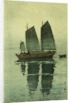 Evening, from a Set of Six Prints of Sailing Boats by Hiroshi Yoshida