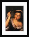 A Young Girl Raising Her Veil by Bartolome Esteban Murillo