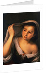 A Young Girl Raising Her Veil by Bartolome Esteban Murillo