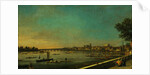 The Thames at Westminster and Whitehall from Somerset House by Canaletto