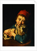 A Boy Holding a Pug by Giacomo Antonio Ceruti