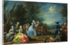 Two Court Ladies out Shooting with Their Retinue Attributed to Jacopo Amigoni by Anonymous