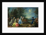 Two Court Ladies out Shooting with Their Retinue Attributed to Jacopo Amigoni by Anonymous