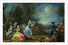 Two Court Ladies out Shooting with Their Retinue Attributed to Jacopo Amigoni by Anonymous