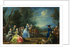 Two Court Ladies out Shooting with Their Retinue Attributed to Jacopo Amigoni by Anonymous