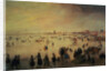 Different Kinds of People on Frozen Floodwaters by Hendrick Avercamp