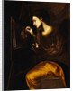 A Female Artist Painting the Image of the Sudarium by Francesco Guarino