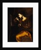 A Female Artist Painting the Image of the Sudarium by Francesco Guarino