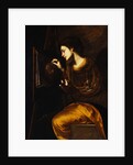A Female Artist Painting the Image of the Sudarium by Francesco Guarino