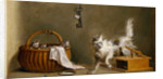 A Mouse Trap with a Cat and Kittens in a Basket by Jean Jacques Bachelier