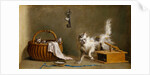 A Mouse Trap with a Cat and Kittens in a Basket by Jean Jacques Bachelier