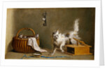 A Mouse Trap with a Cat and Kittens in a Basket by Jean Jacques Bachelier