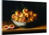 Peaches in a Wanli Kraak Porselein Bowl on a Ledge by Louise Moillon