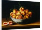 Peaches in a Wanli Kraak Porselein Bowl on a Ledge by Louise Moillon