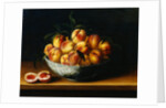 Peaches in a Wanli Kraak Porselein Bowl on a Ledge by Louise Moillon