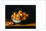 Peaches in a Wanli Kraak Porselein Bowl on a Ledge by Louise Moillon