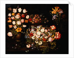 Four Vases of Varying Flowers by Osias Beert the Elder