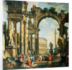 A Capriccio of Classical Ruins by Giovanni Paolo Panini