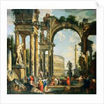 A Capriccio of Classical Ruins by Giovanni Paolo Panini