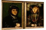 Portraits of Kurfust Herzog Johann von Saschen and His Son Johann Friederich by Lucas Cranach the Elder