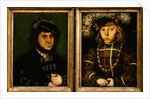 Portraits of Kurfust Herzog Johann von Saschen and His Son Johann Friederich by Lucas Cranach the Elder