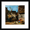Honfleur, the Place of the March of Saint Catherine by Eugene Louis Boudin